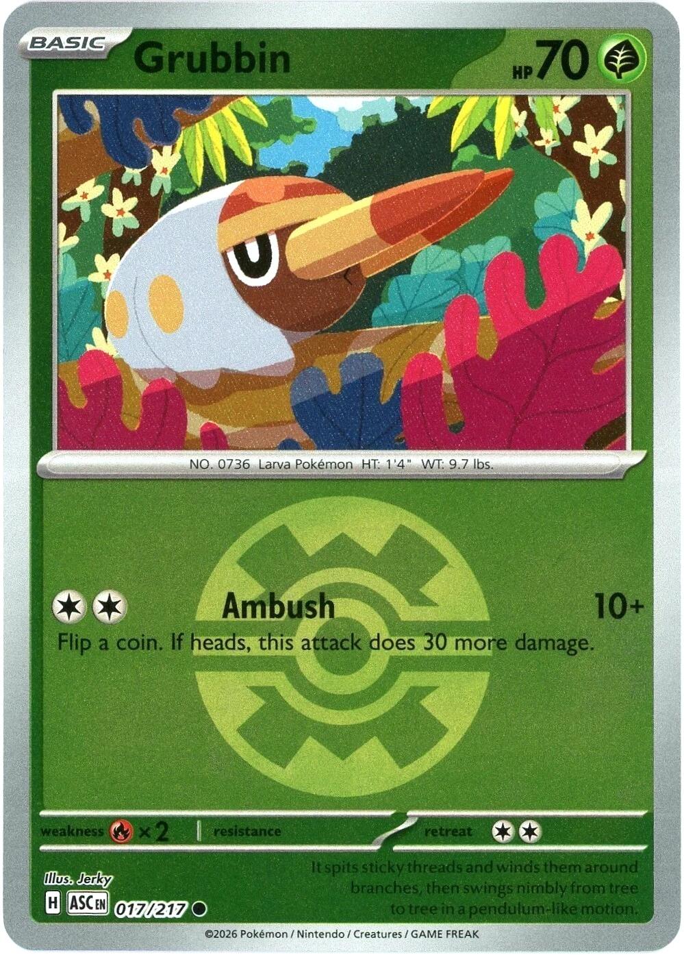 Grubbin (017/217) (Quick Ball) [Mega Evolution: Ascended Heroes] | Tabernacle Games