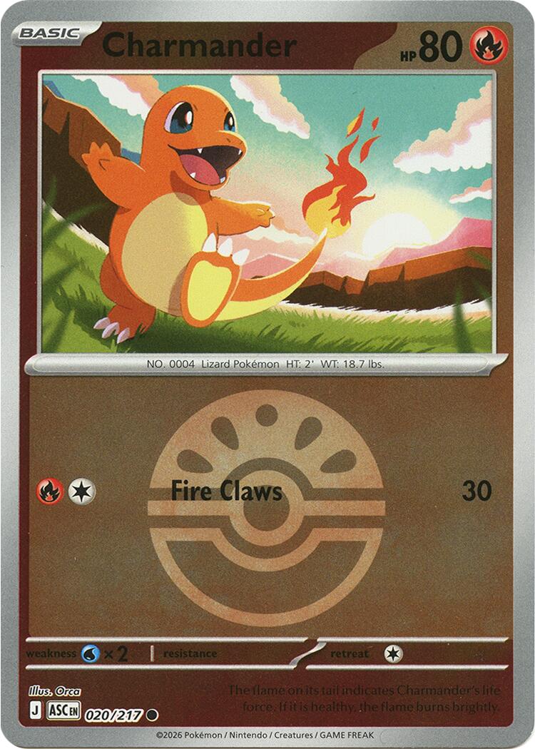 Charmander (020/217) (Quick Ball) [Mega Evolution: Ascended Heroes] | Tabernacle Games