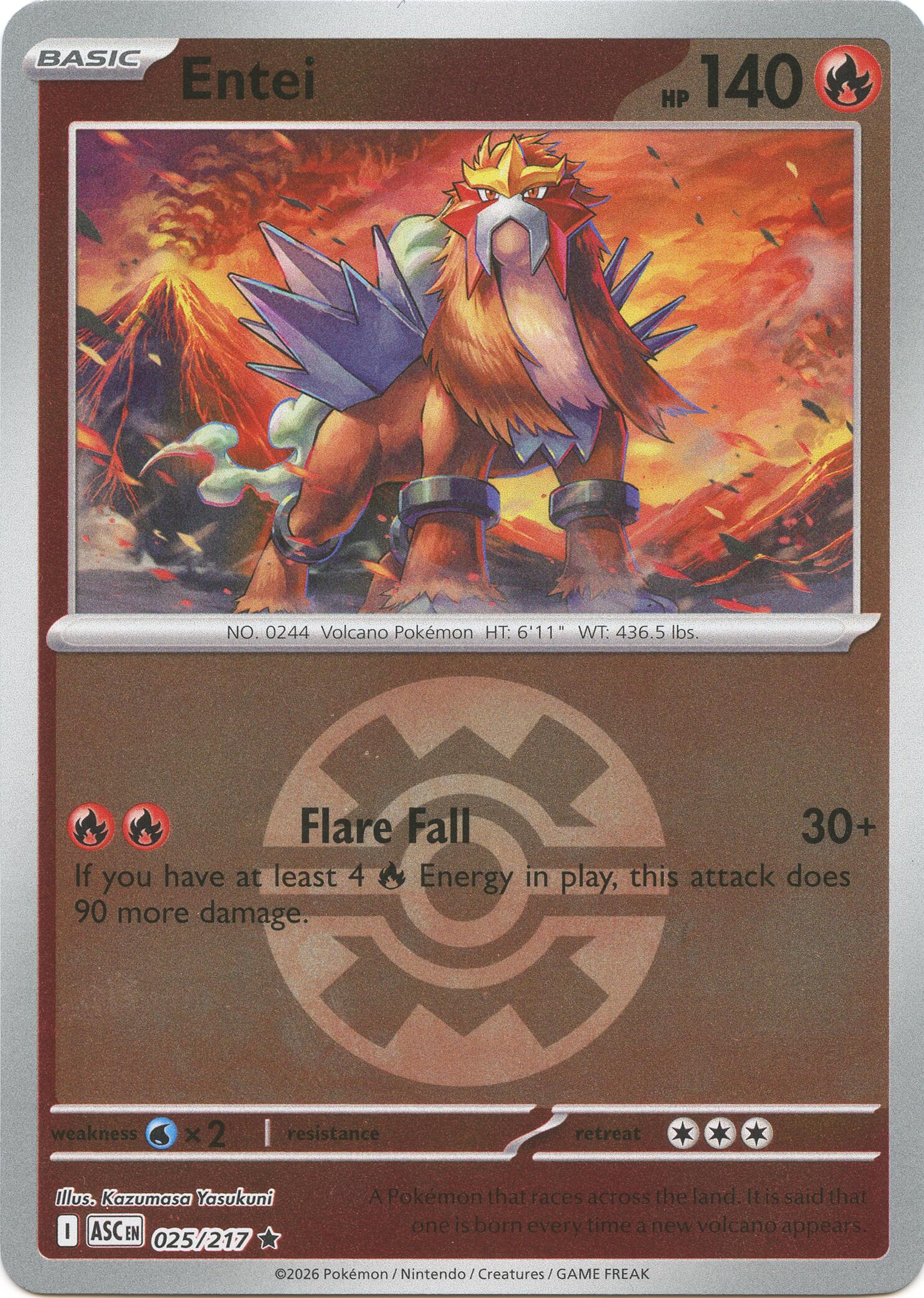 Entei (025/217) (Quick Ball) [Mega Evolution: Ascended Heroes] | Tabernacle Games