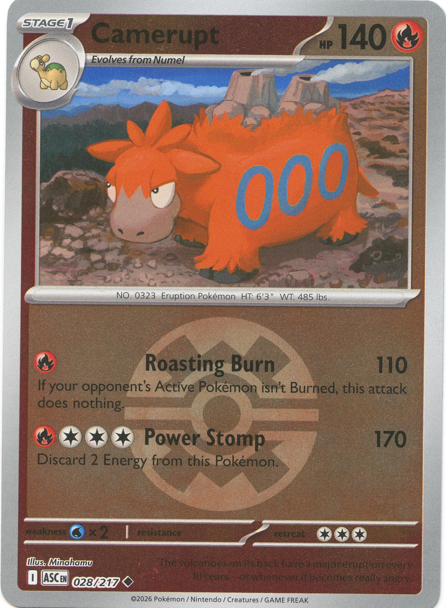 Camerupt (028/217) (Quick Ball) [Mega Evolution: Ascended Heroes] | Tabernacle Games