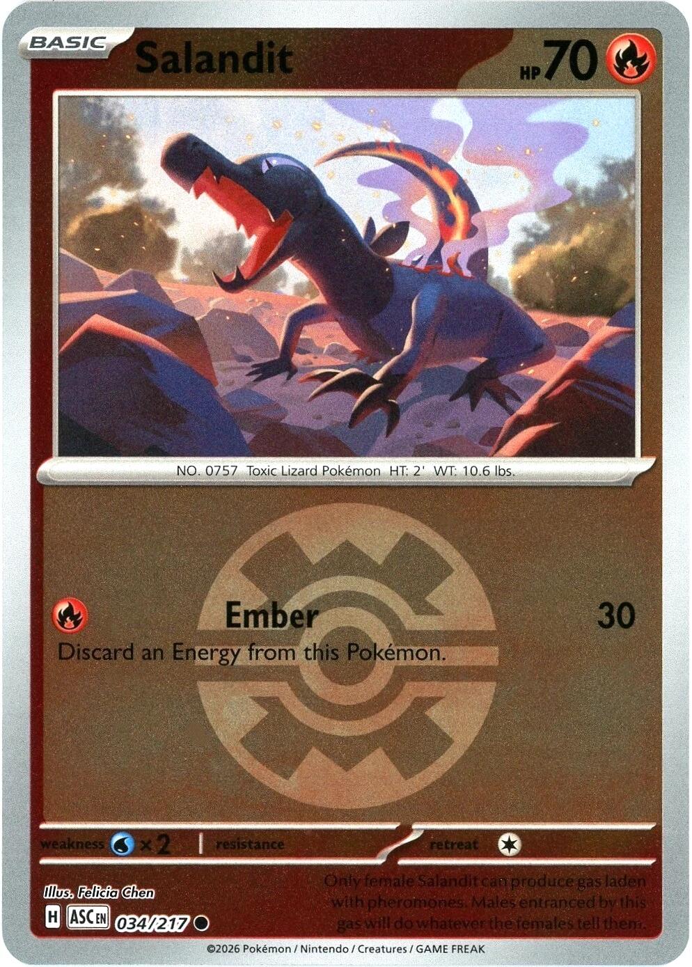 Salandit (034/217) (Quick Ball) [Mega Evolution: Ascended Heroes] | Tabernacle Games