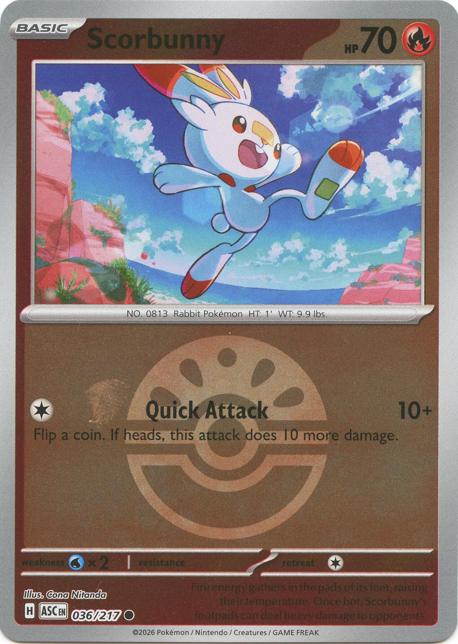 Scorbunny (036/217) (Friend Ball) [Mega Evolution: Ascended Heroes] | Tabernacle Games