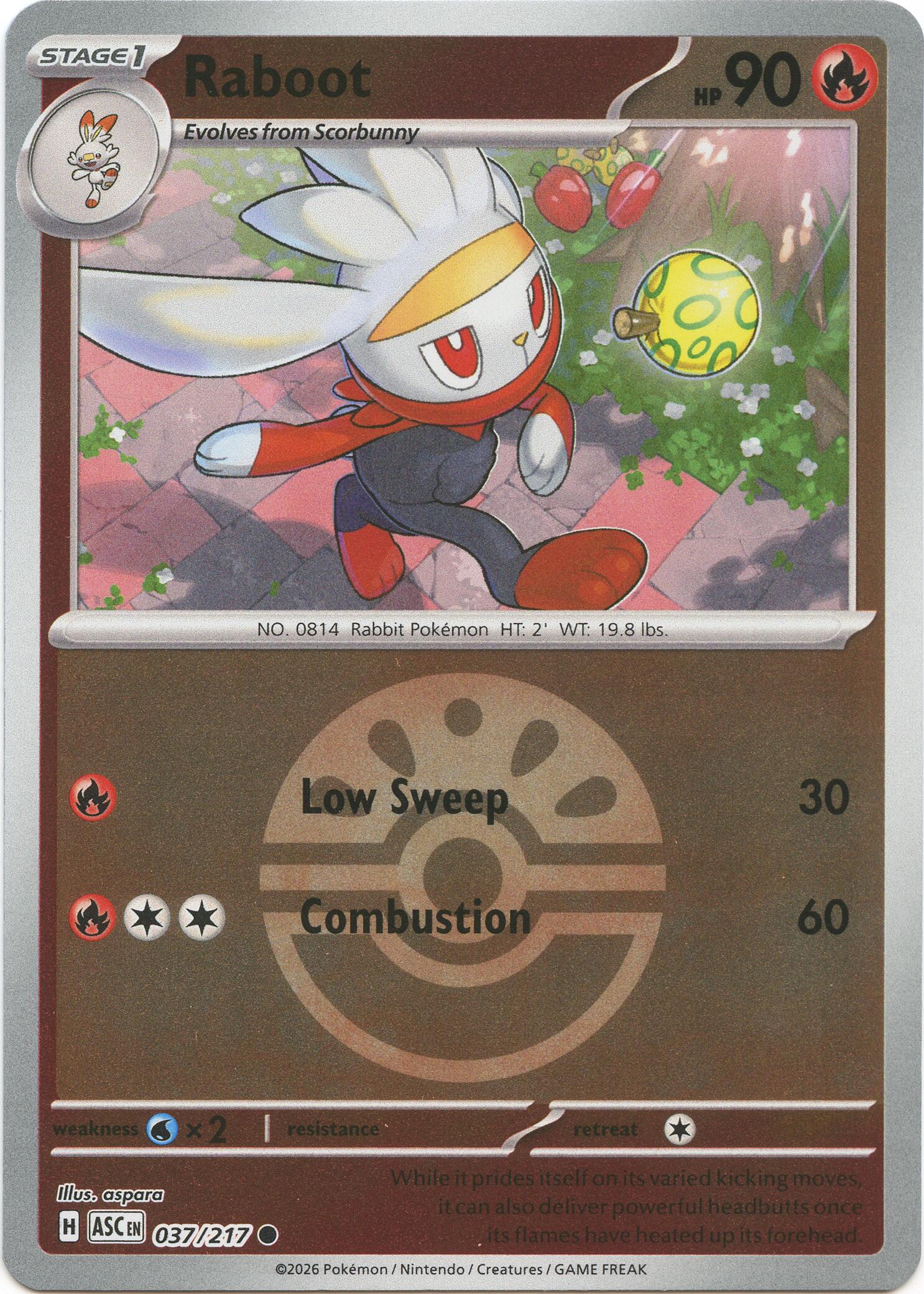 Raboot (037/217) (Friend Ball) [Mega Evolution: Ascended Heroes] | Tabernacle Games