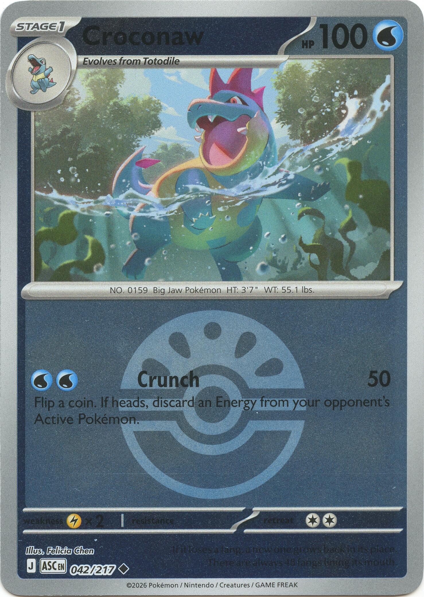 Croconaw (042/217) (Friend Ball) [Mega Evolution: Ascended Heroes] | Tabernacle Games