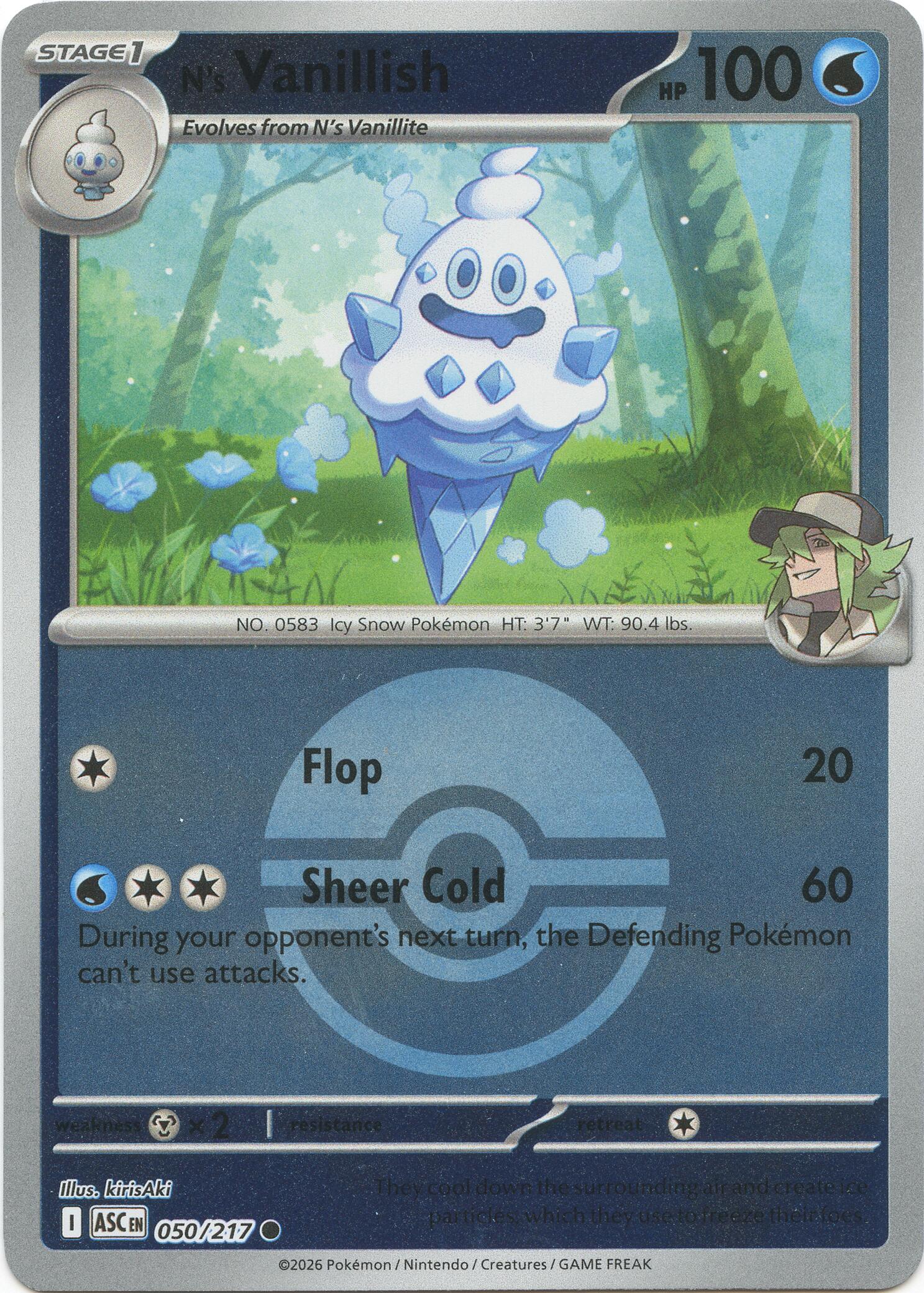 N's Vanillish (050/217) (Poke Ball) [Mega Evolution: Ascended Heroes] | Tabernacle Games