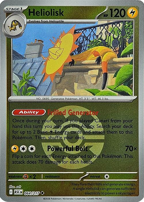 Heliolisk (064/217) (Quick Ball) [Mega Evolution: Ascended Heroes] | Tabernacle Games