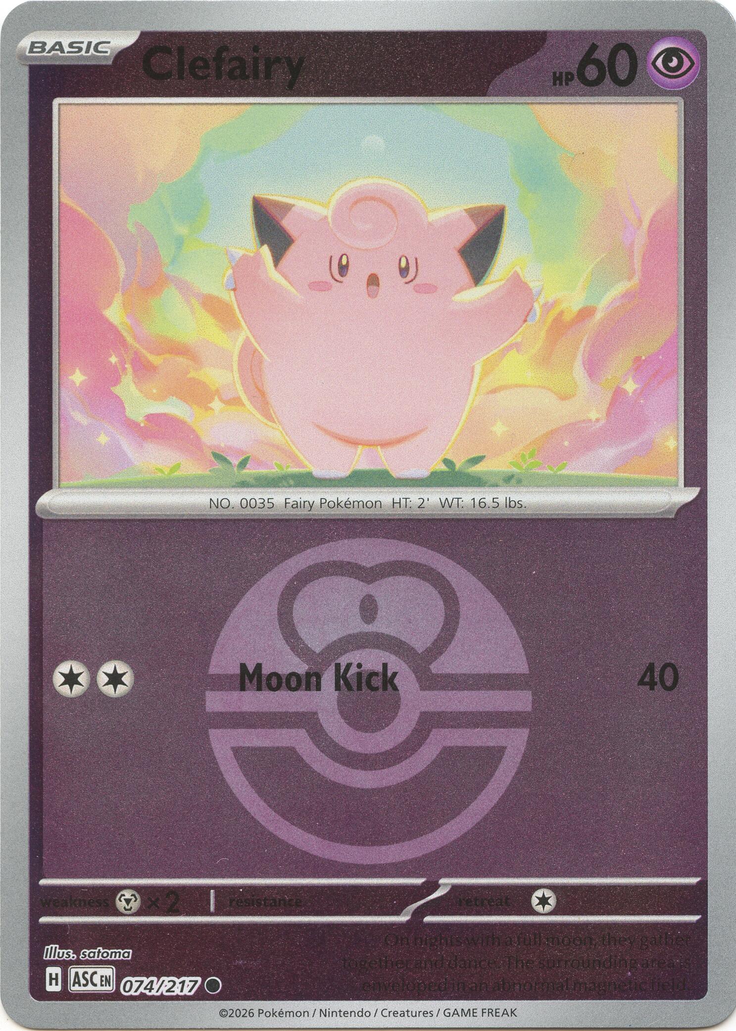 Clefairy (074/217) (Love Ball) [Mega Evolution: Ascended Heroes] | Tabernacle Games