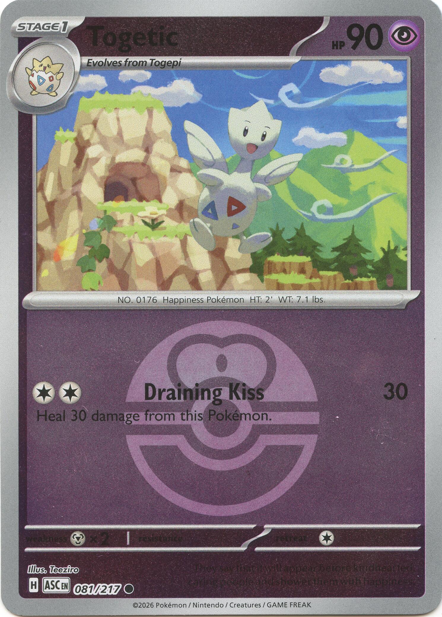 Togetic (081/217) (Love Ball) [Mega Evolution: Ascended Heroes] | Tabernacle Games