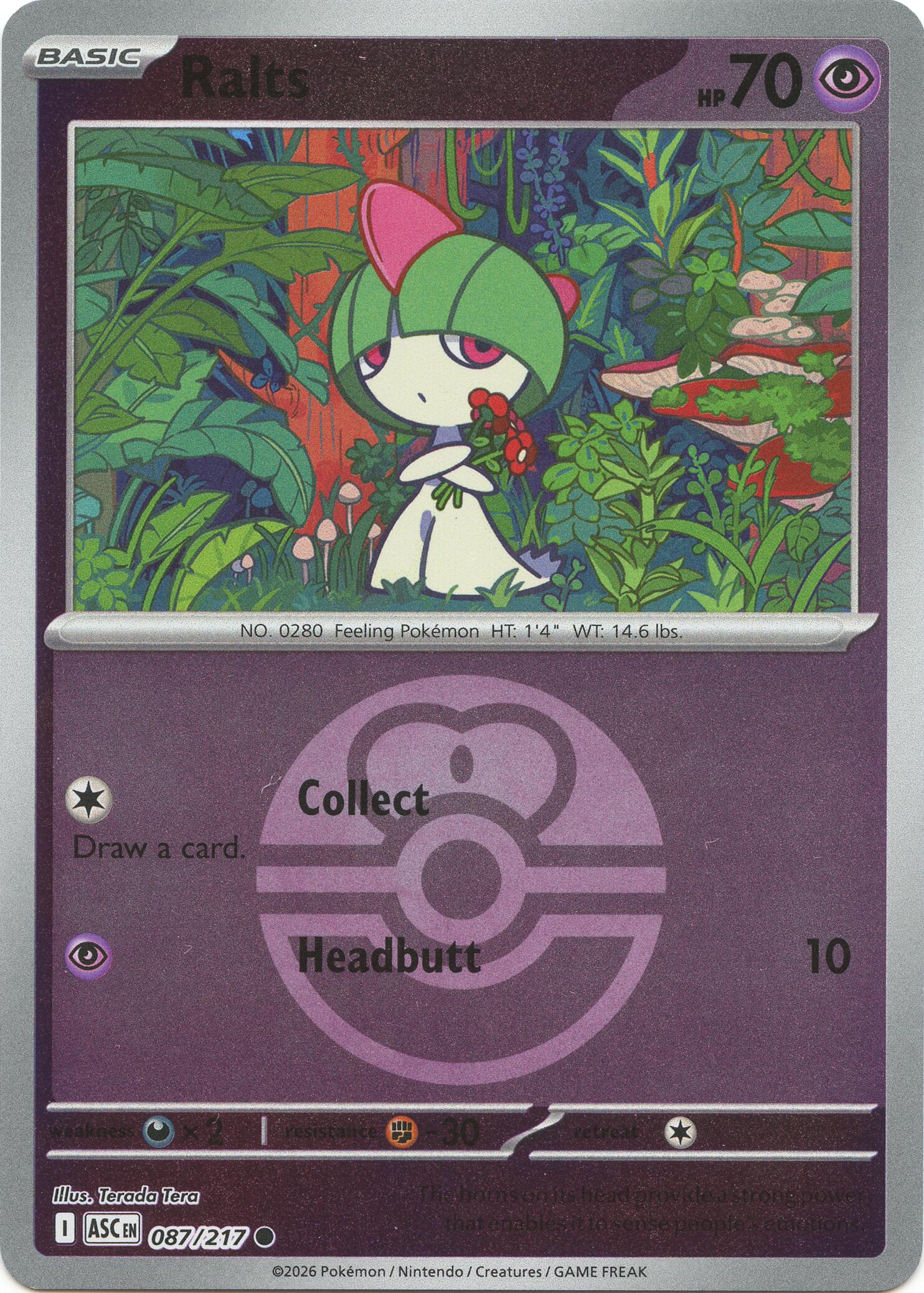 Ralts (087/217) (Love Ball) [Mega Evolution: Ascended Heroes] | Tabernacle Games