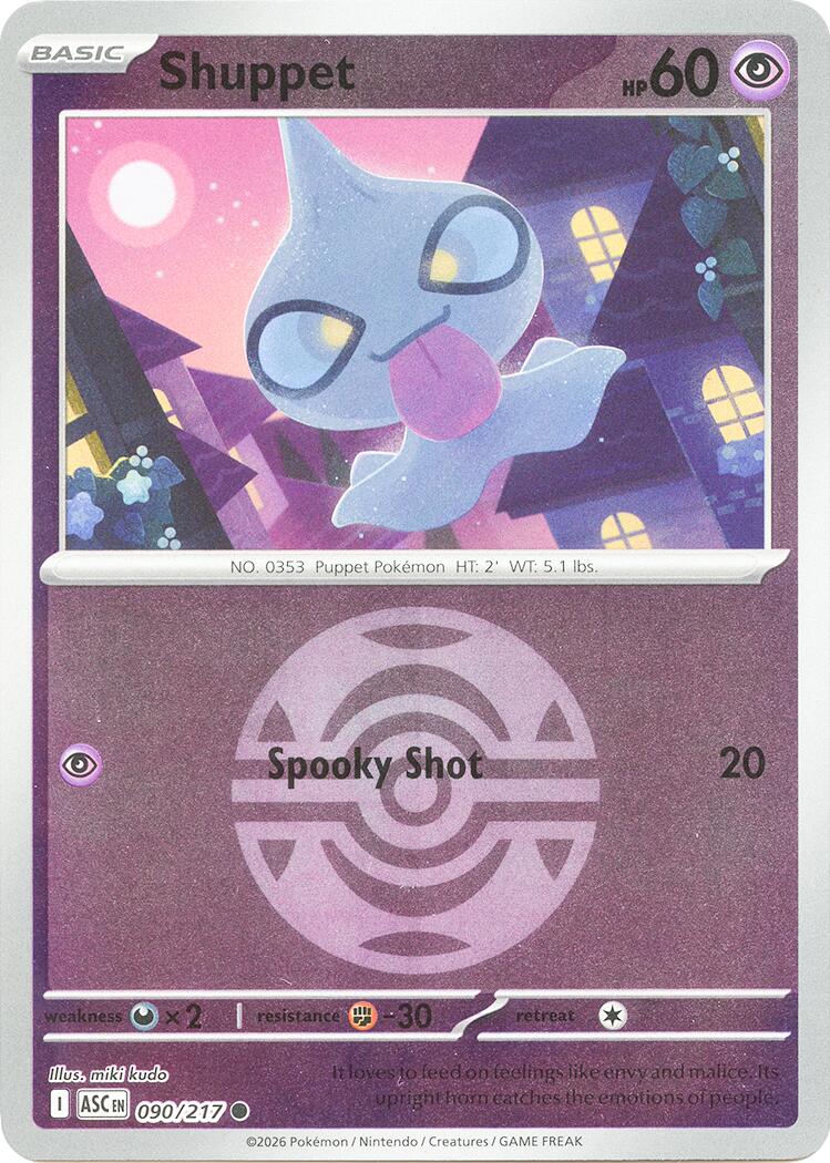 Shuppet (090/217) (Dusk Ball) [Mega Evolution: Ascended Heroes] | Tabernacle Games