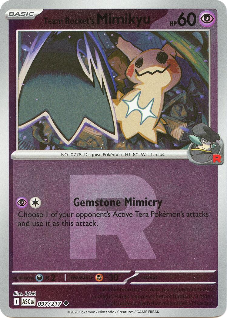 Team Rocket's Mimikyu (097/217) (Team Rocket) [Mega Evolution: Ascended Heroes] | Tabernacle Games