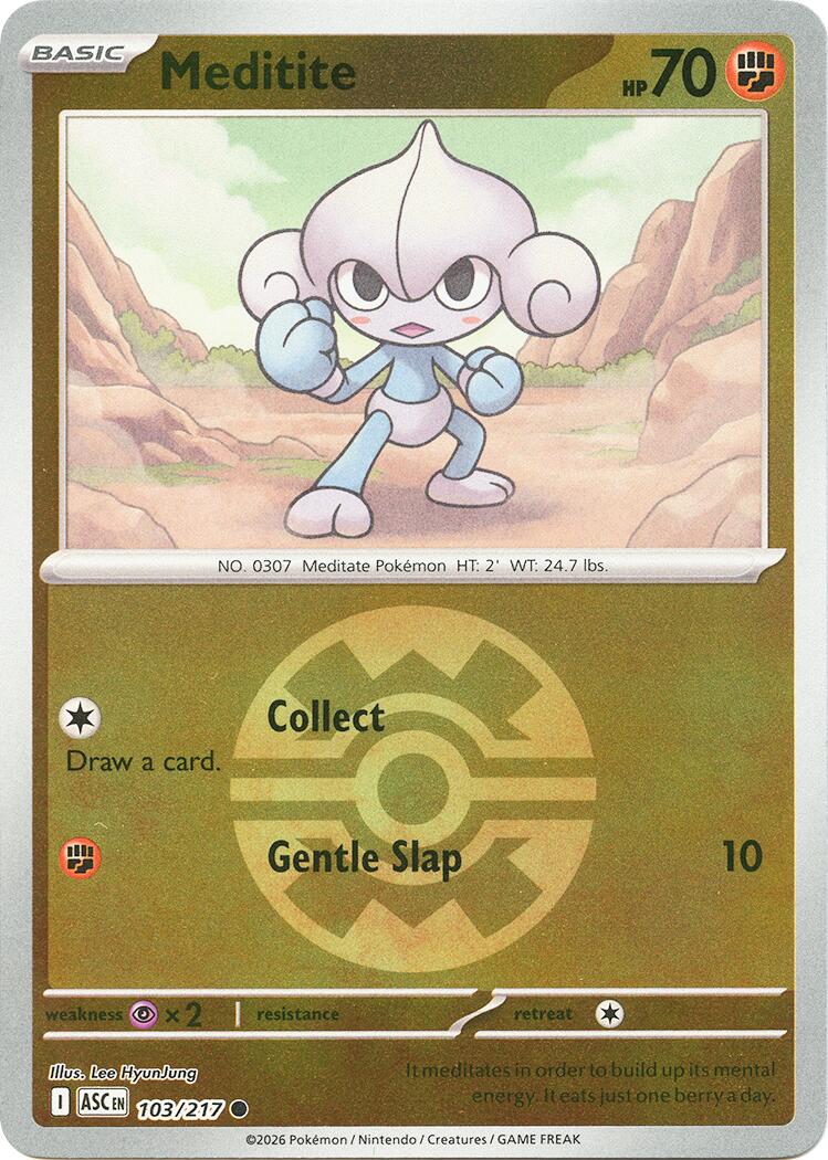 Meditite (103/217) (Quick Ball) [Mega Evolution: Ascended Heroes] | Tabernacle Games