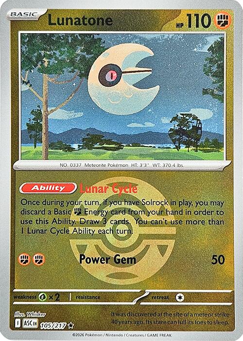 Lunatone (105/217) (Dusk Ball) [Mega Evolution: Ascended Heroes] | Tabernacle Games