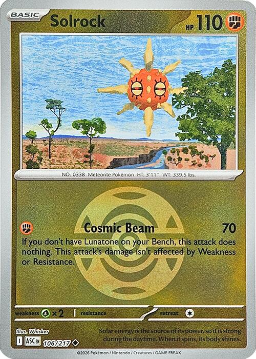 Solrock (106/217) (Dusk Ball) [Mega Evolution: Ascended Heroes] | Tabernacle Games