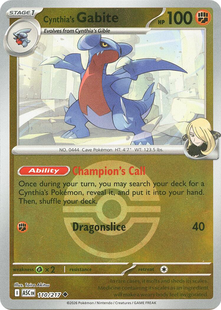 Cynthia's Gabite (110/217) (Poke Ball) [Mega Evolution: Ascended Heroes] | Tabernacle Games