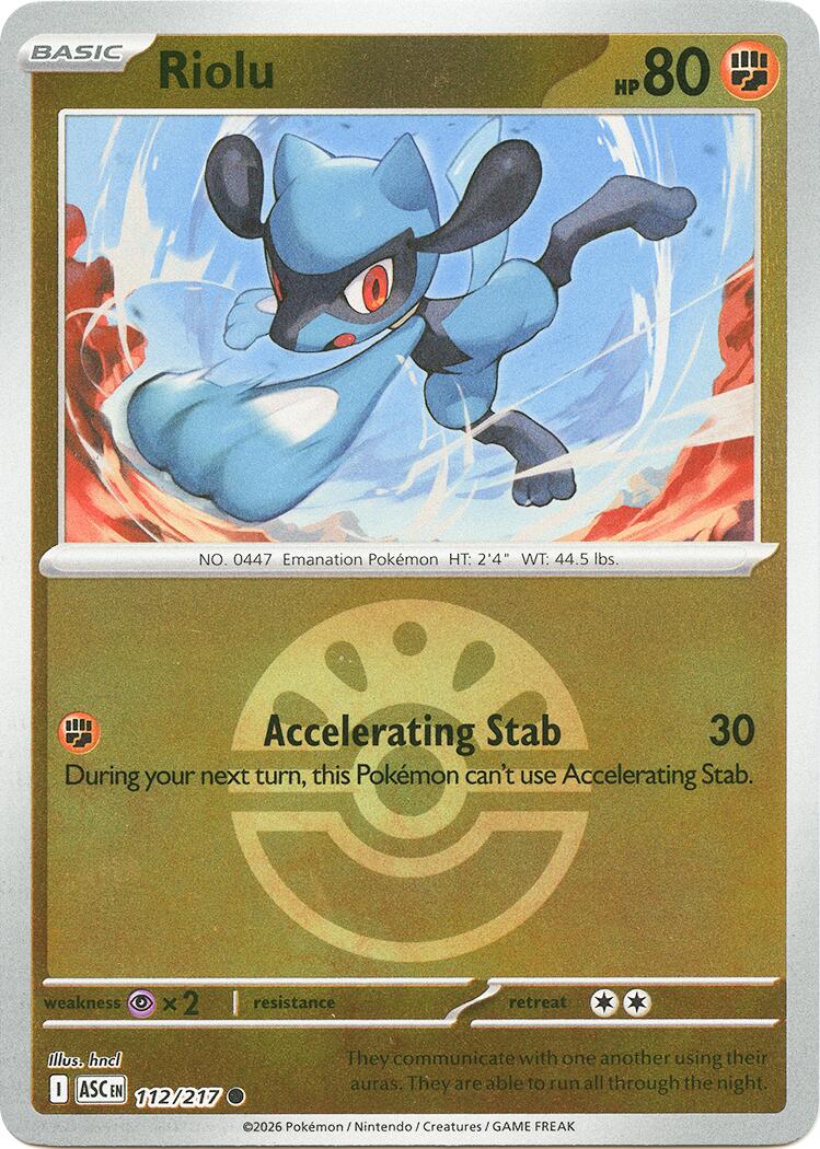 Riolu (112/217) (Friend Ball) [Mega Evolution: Ascended Heroes] | Tabernacle Games