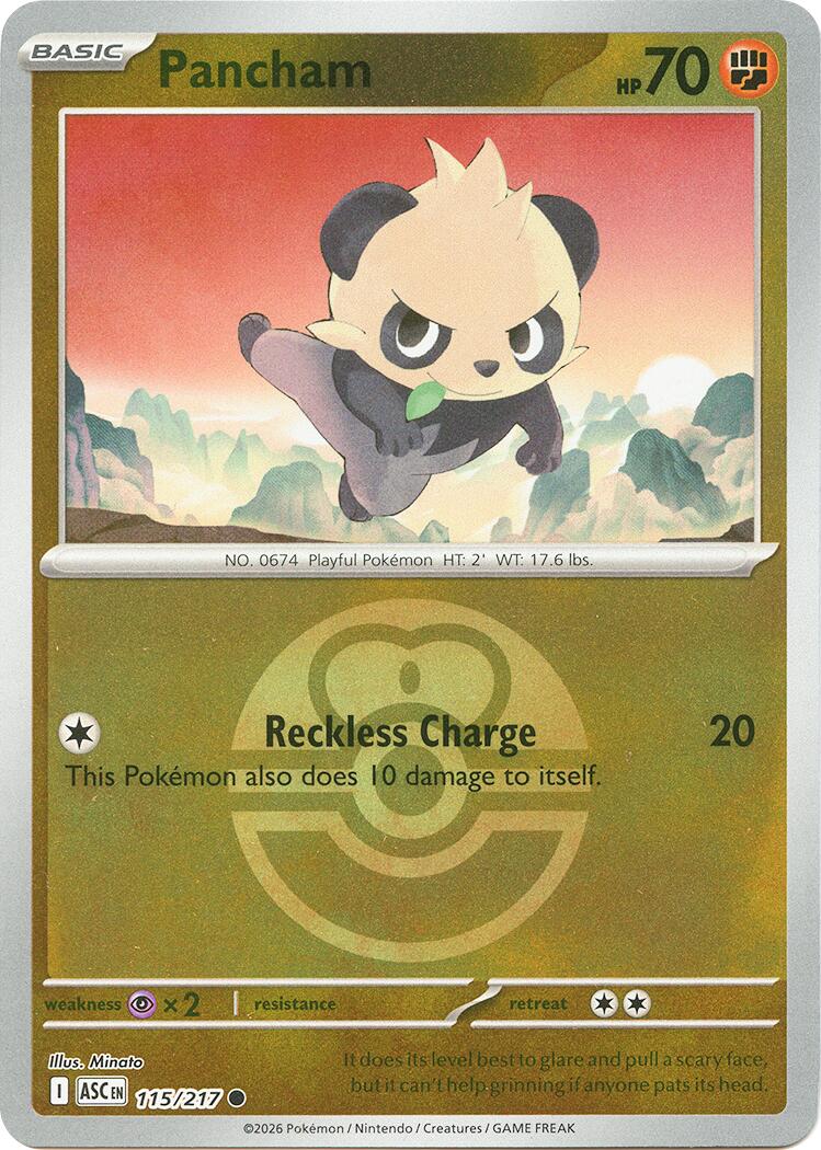 Pancham (115/217) (Love Ball) [Mega Evolution: Ascended Heroes] | Tabernacle Games