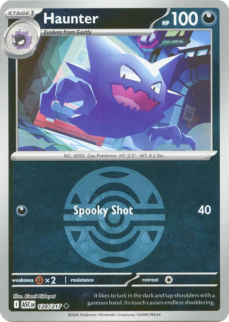 Haunter (124/217) (Dusk Ball) [Mega Evolution: Ascended Heroes] | Tabernacle Games