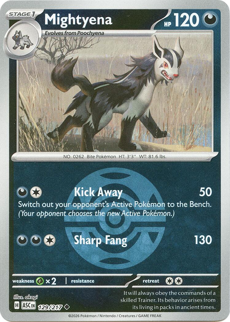 Mightyena (129/217) (Dusk Ball) [Mega Evolution: Ascended Heroes] | Tabernacle Games