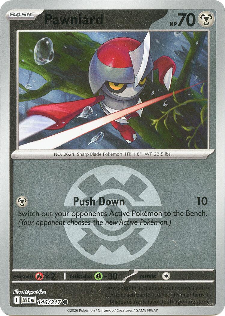 Pawniard (146/217) (Quick Ball) [Mega Evolution: Ascended Heroes] | Tabernacle Games