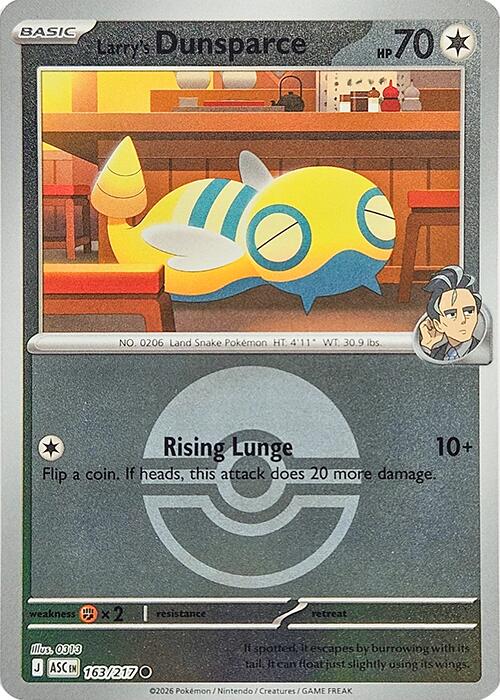 Larry's Dunsparce (163/217) (Poke Ball) [Mega Evolution: Ascended Heroes] | Tabernacle Games