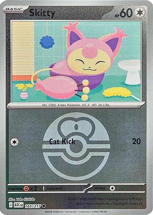 Skitty (165/217) (Love Ball) [Mega Evolution: Ascended Heroes] | Tabernacle Games