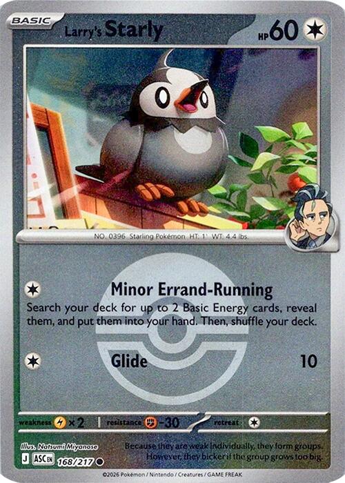 Larry's Starly (168/217) (Poke Ball) [Mega Evolution: Ascended Heroes] | Tabernacle Games