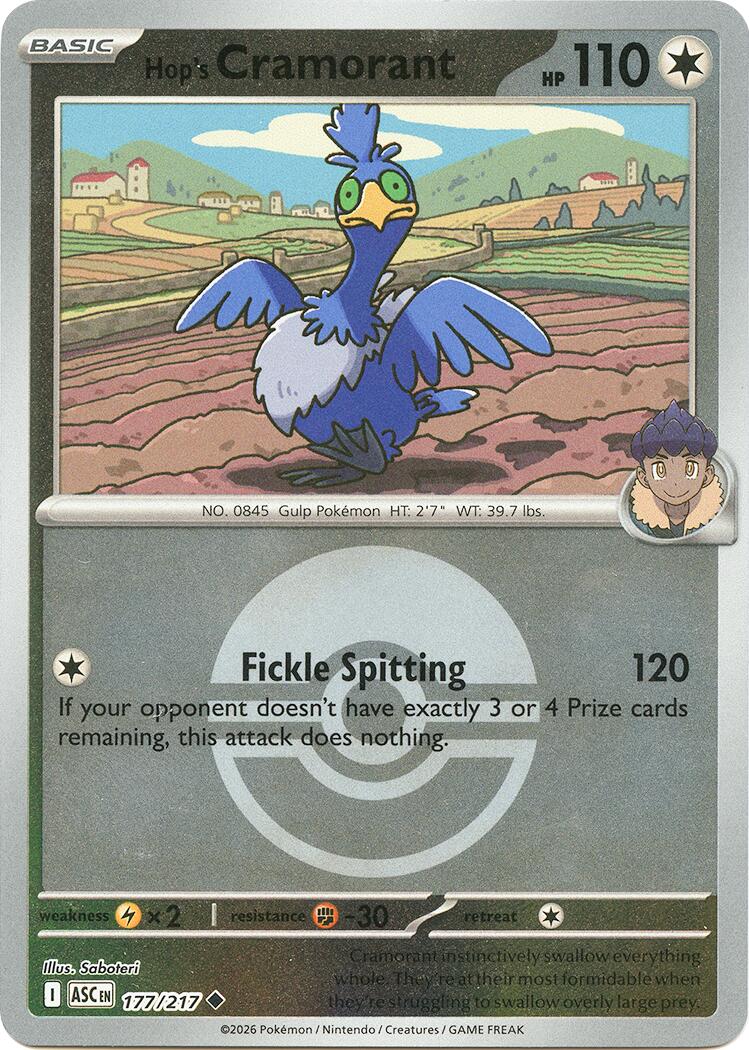 Hop's Cramorant (177/217) (Poke Ball) [Mega Evolution: Ascended Heroes] | Tabernacle Games