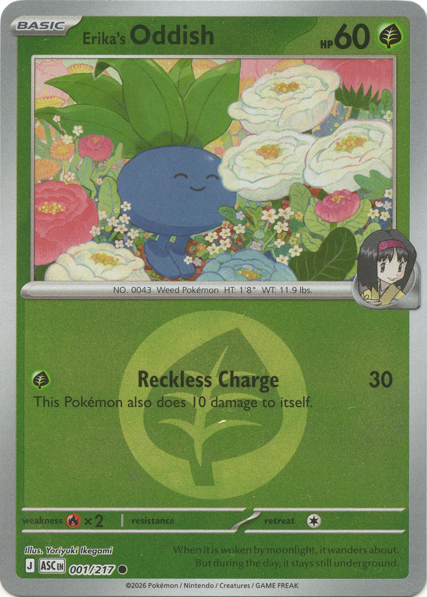 Erika's Oddish (001/217) (Energy Symbol Pattern) [Mega Evolution: Ascended Heroes] | Tabernacle Games
