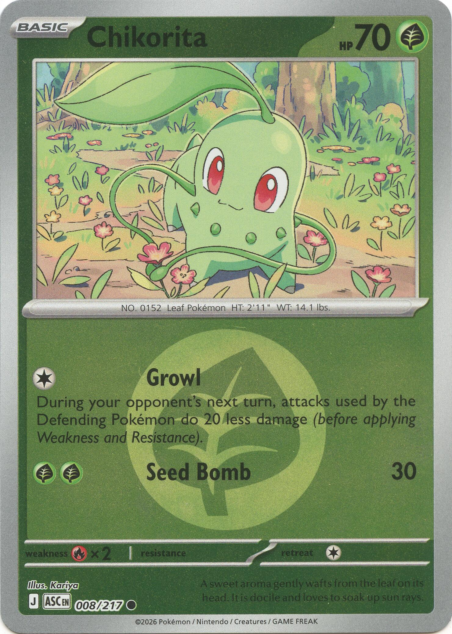 Chikorita (008/217) (Energy Symbol Pattern) [Mega Evolution: Ascended Heroes] | Tabernacle Games