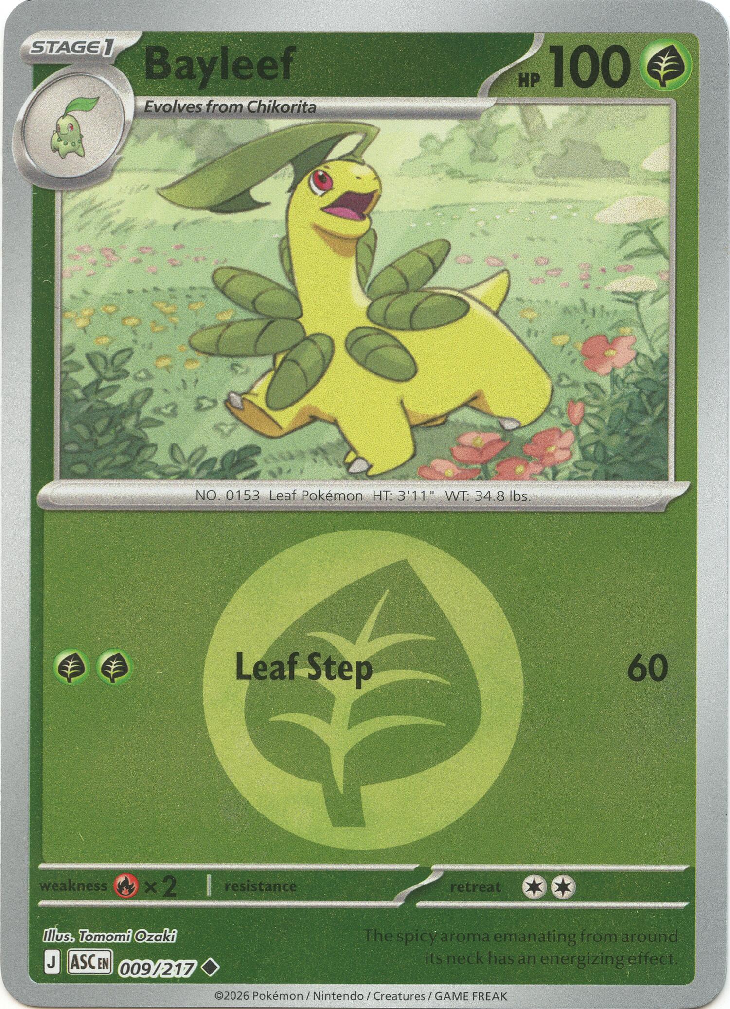 Bayleef (009/217) (Energy Symbol Pattern) [Mega Evolution: Ascended Heroes] | Tabernacle Games