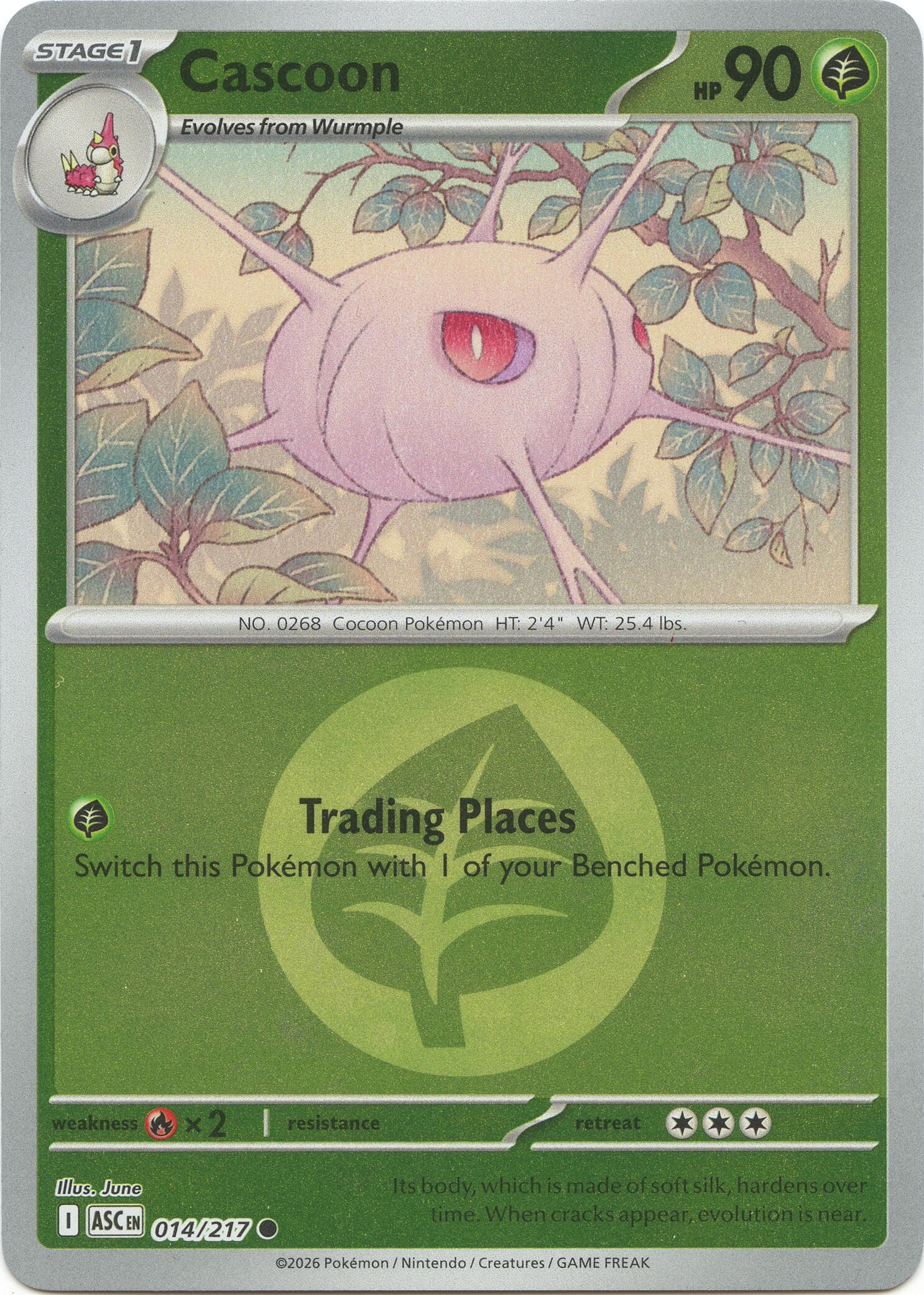 Cascoon (014/217) (Energy Symbol Pattern) [Mega Evolution: Ascended Heroes] | Tabernacle Games