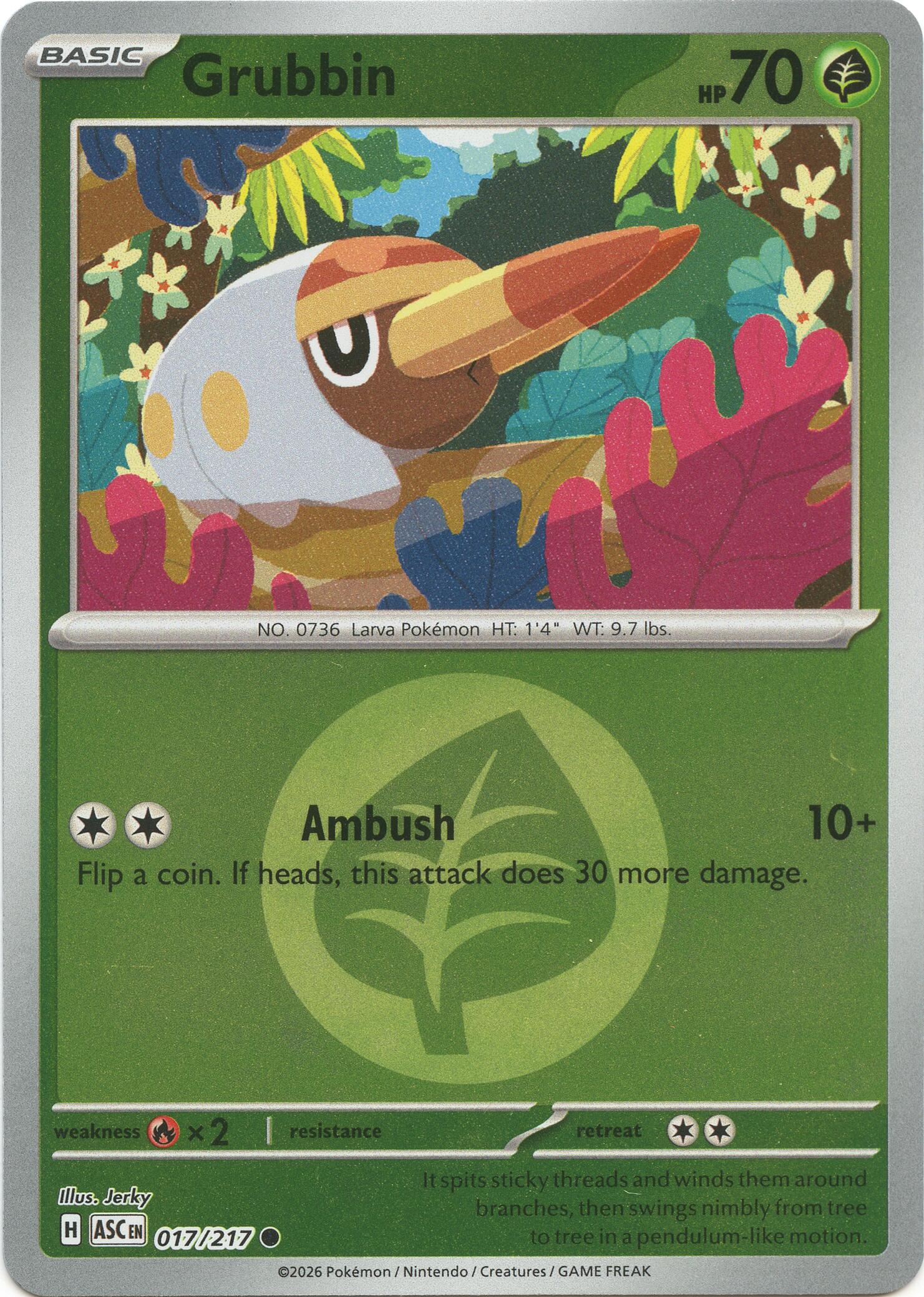 Grubbin (017/217) (Energy Symbol Pattern) [Mega Evolution: Ascended Heroes] | Tabernacle Games