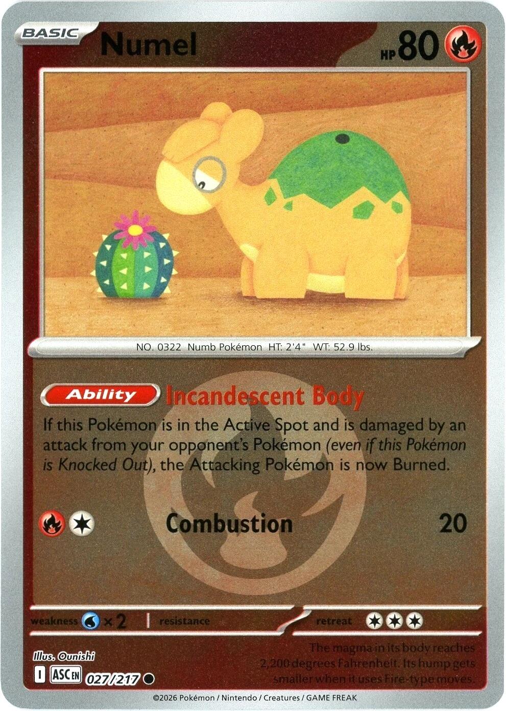 Numel (027/217) (Energy Symbol Pattern) [Mega Evolution: Ascended Heroes] | Tabernacle Games