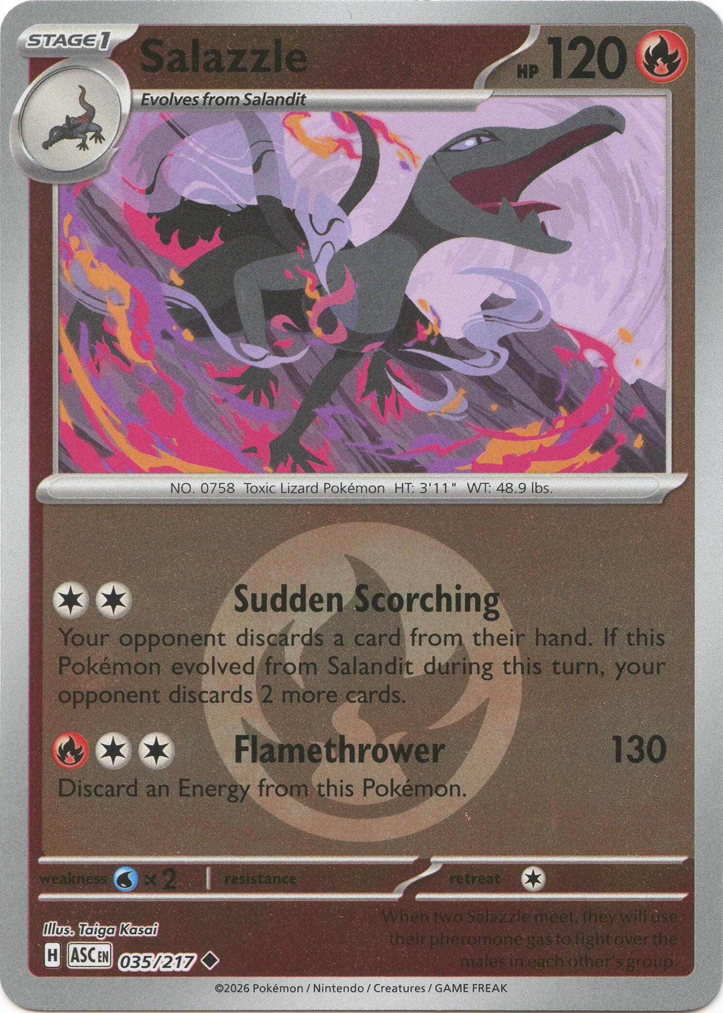 Salazzle (035/217) (Energy Symbol Pattern) [Mega Evolution: Ascended Heroes] | Tabernacle Games