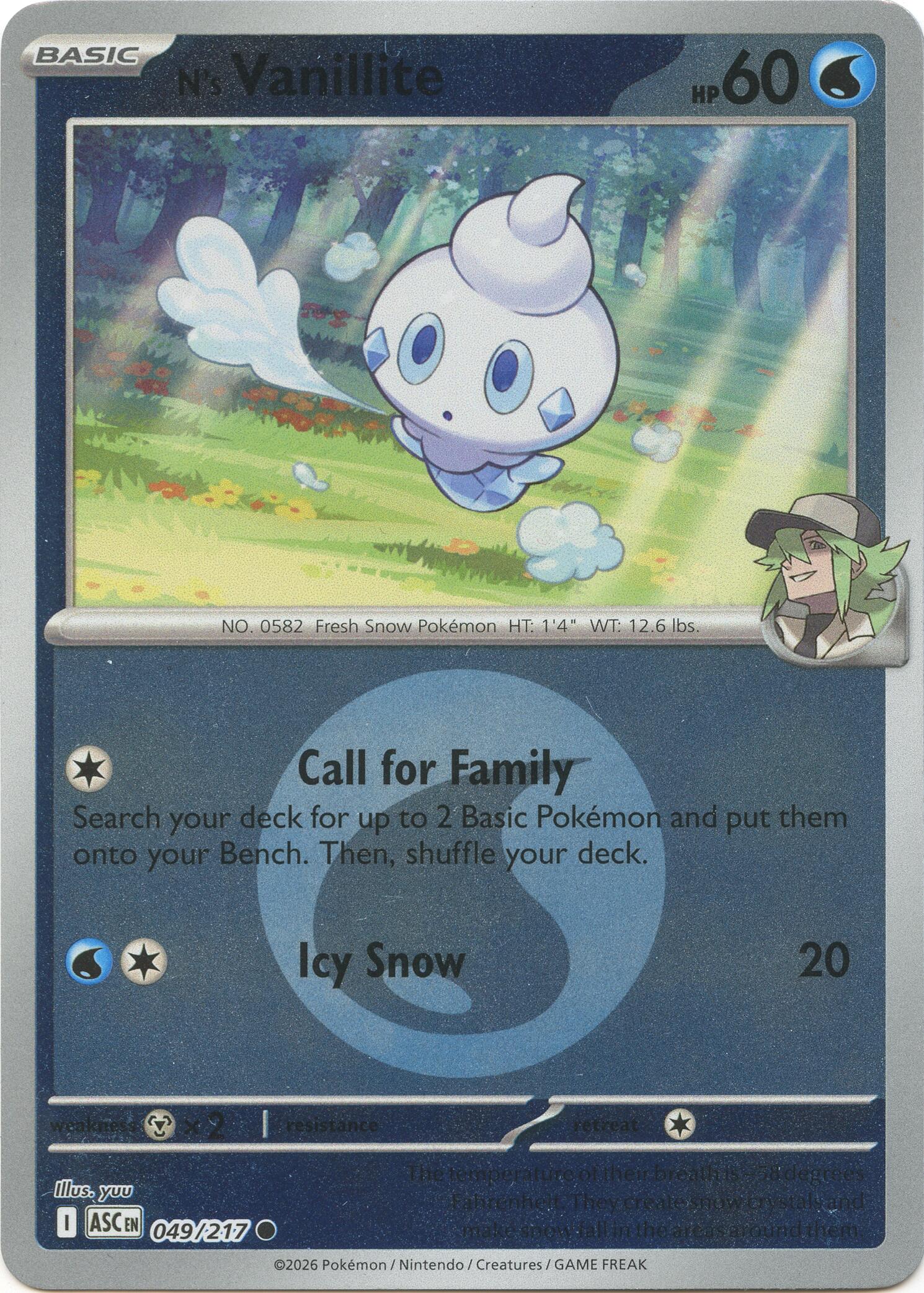 N's Vanillite (049/217) (Energy Symbol Pattern) [Mega Evolution: Ascended Heroes] | Tabernacle Games
