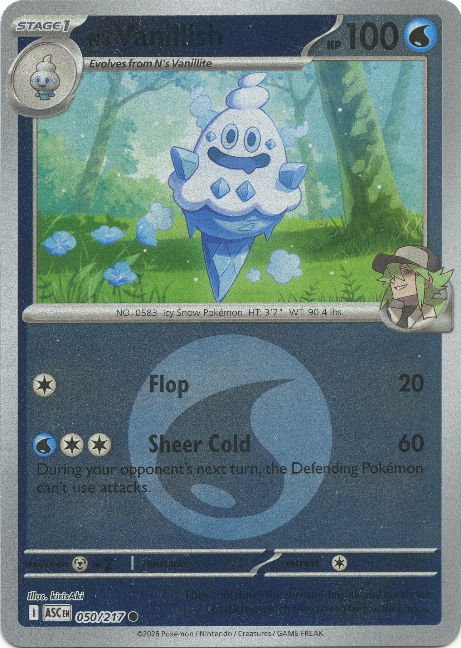 N's Vanillish (050/217) (Energy Symbol Pattern) [Mega Evolution: Ascended Heroes] | Tabernacle Games