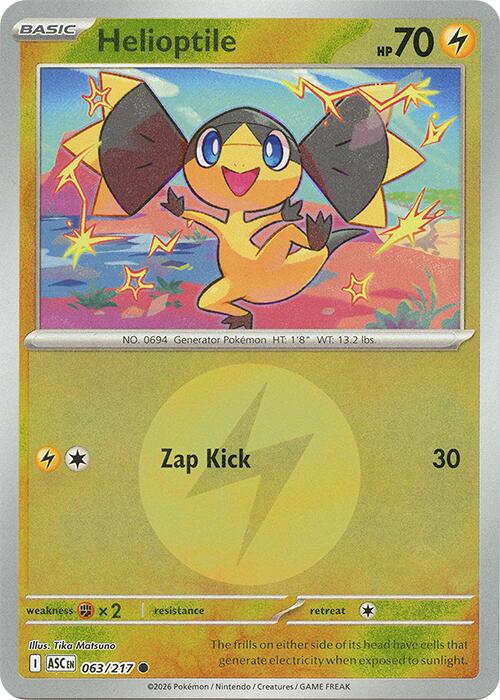 Helioptile (063/217) (Energy Symbol Pattern) [Mega Evolution: Ascended Heroes] | Tabernacle Games