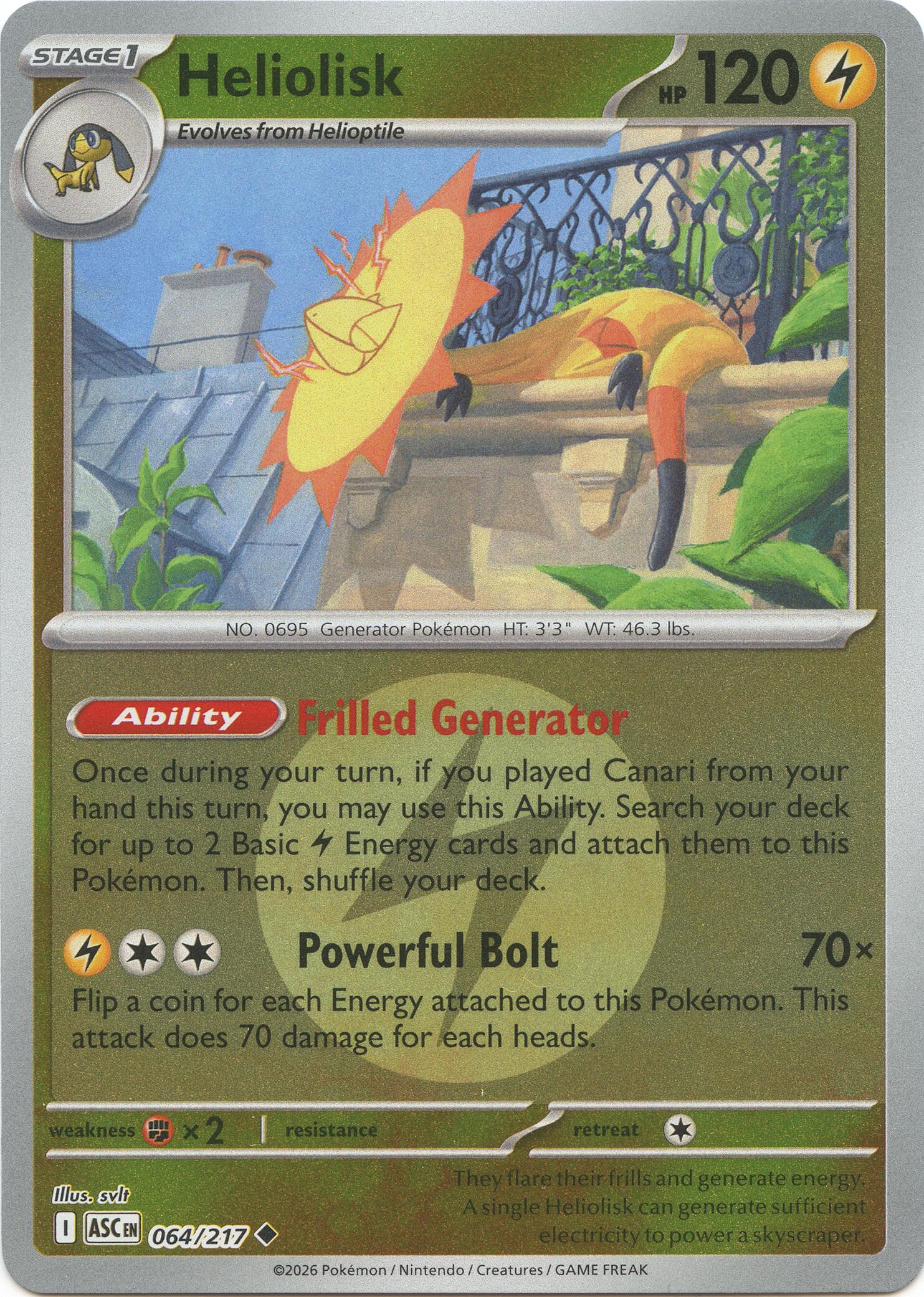 Heliolisk (064/217) (Energy Symbol Pattern) [Mega Evolution: Ascended Heroes] | Tabernacle Games
