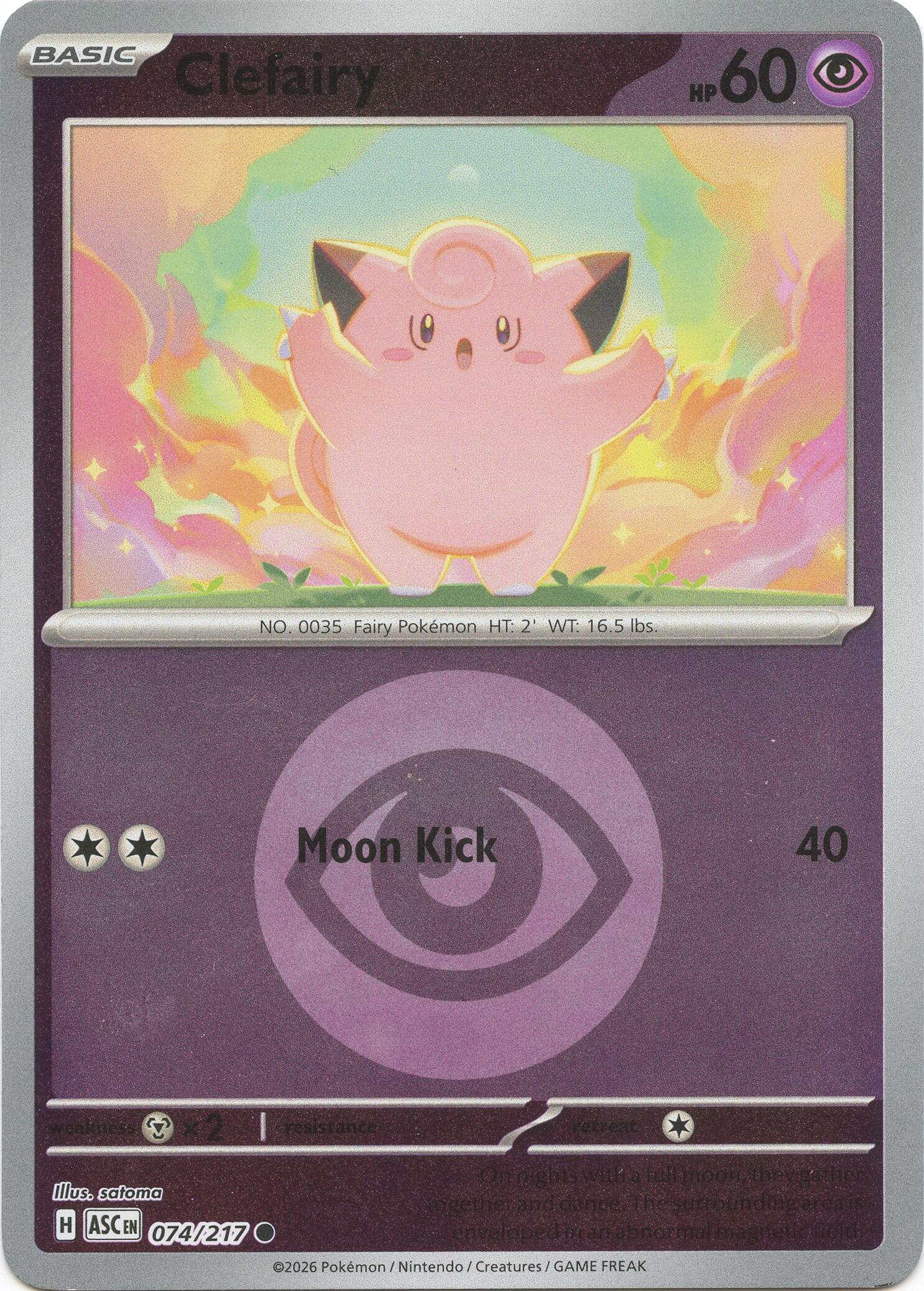 Clefairy (074/217) (Energy Symbol Pattern) [Mega Evolution: Ascended Heroes] | Tabernacle Games