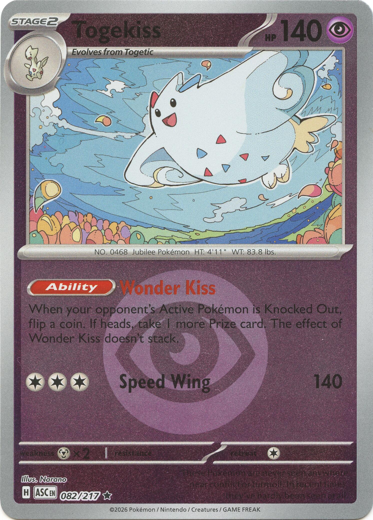 Togekiss (082/217) (Energy Symbol Pattern) [Mega Evolution: Ascended Heroes] | Tabernacle Games