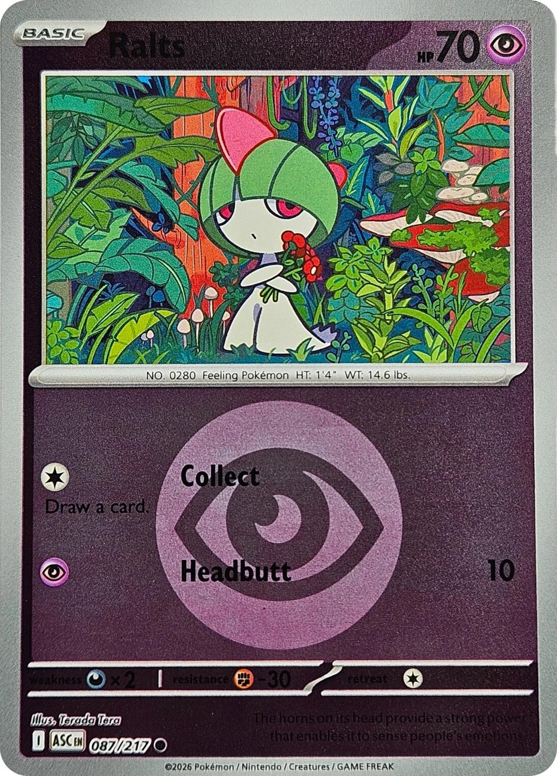 Ralts (087/217) (Energy Symbol Pattern) [Mega Evolution: Ascended Heroes] | Tabernacle Games