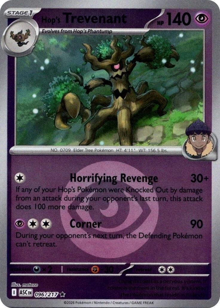 Hop's Trevenant (096/217) (Energy Symbol Pattern) [Mega Evolution: Ascended Heroes] | Tabernacle Games