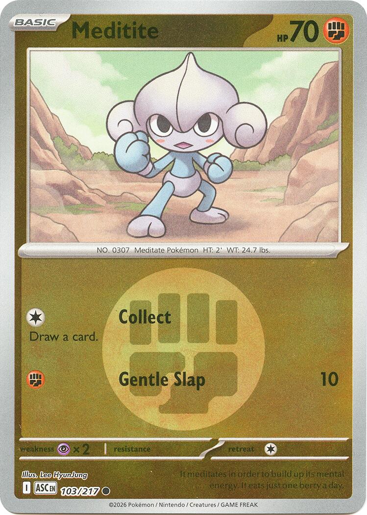 Meditite (103/217) (Energy Symbol Pattern) [Mega Evolution: Ascended Heroes] | Tabernacle Games