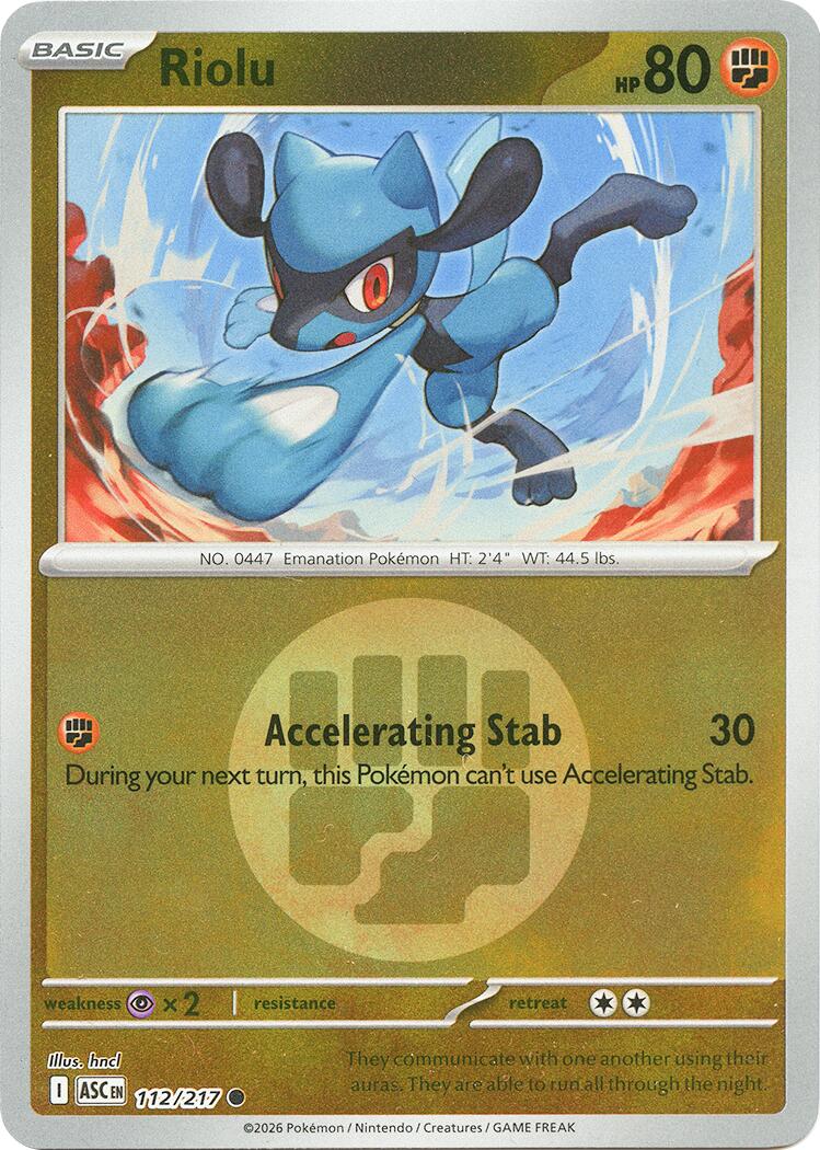Riolu (112/217) (Energy Symbol Pattern) [Mega Evolution: Ascended Heroes] | Tabernacle Games