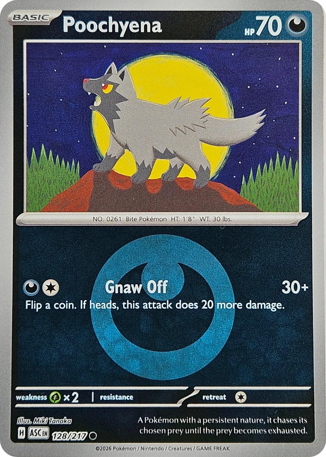Poochyena (128/217) (Energy Symbol Pattern) [Mega Evolution: Ascended Heroes] | Tabernacle Games