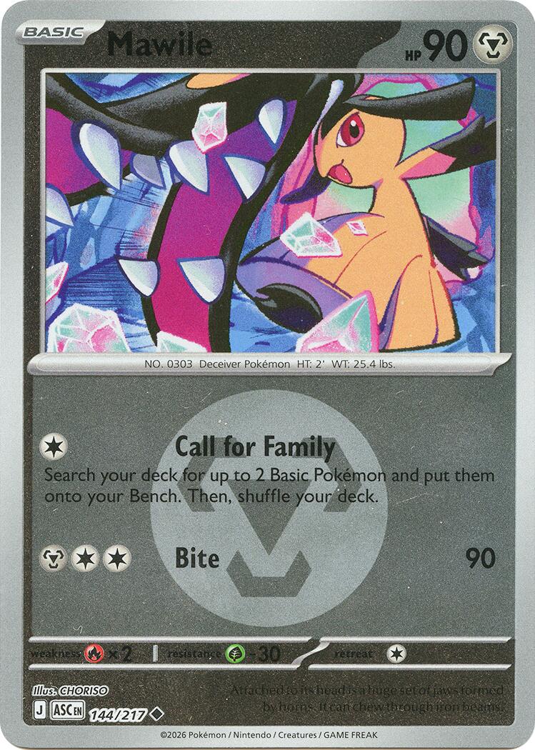 Mawile (144/217) (Energy Symbol Pattern) [Mega Evolution: Ascended Heroes] | Tabernacle Games