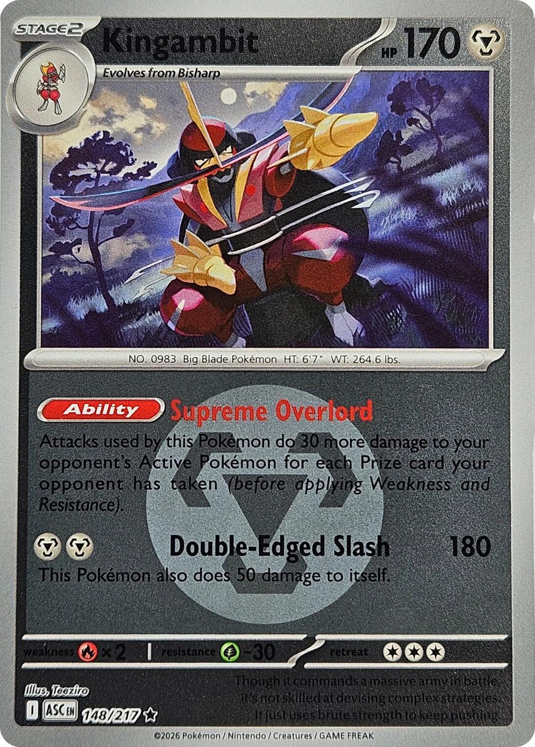 Kingambit (148/217) (Energy Symbol Pattern) [Mega Evolution: Ascended Heroes] | Tabernacle Games
