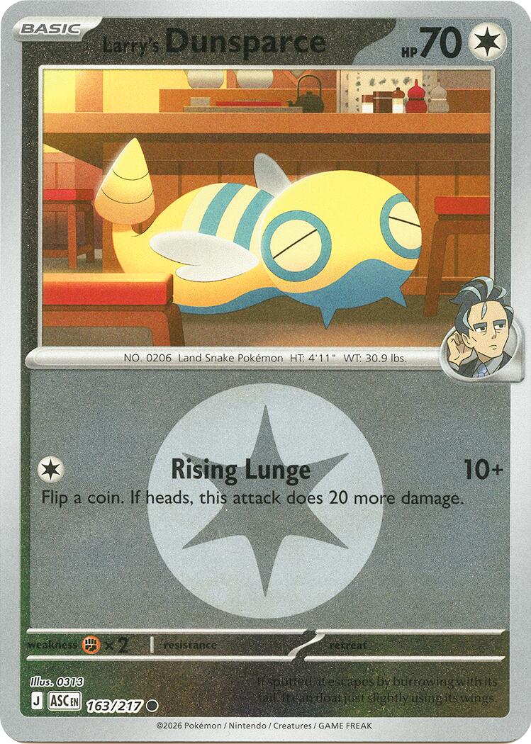Larry's Dunsparce (163/217) (Energy Symbol Pattern) [Mega Evolution: Ascended Heroes] | Tabernacle Games