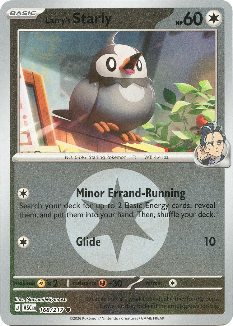 Larry's Starly (168/217) (Energy Symbol Pattern) [Mega Evolution: Ascended Heroes] | Tabernacle Games